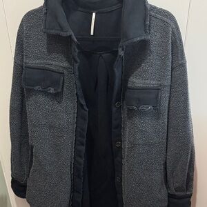 Free People Washed Black Ruby Jacket